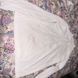 Athleta White Lightweight Zip-Up Jacket